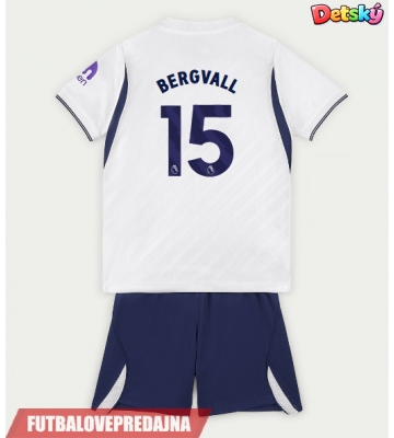 Lacne Dětský Futbalové dres Tottenham Hotspur Lucas Bergvall #15 2026-27 Krátky Rukáv - Domáci (+ trenírky)